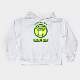 Happiness Is A Froggy Hug Kids Hoodie